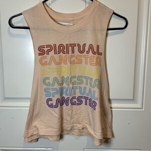 Spiritual Gangster Retro Rainbow Muscle Tank Size S Retail Price $58.00